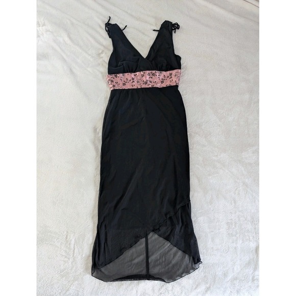 VTG Ruby Rox Y2K Midi Babydoll Dress Sz M Whimsigoth Fairy Dark Romantic Witchy - Picture 1 of 10